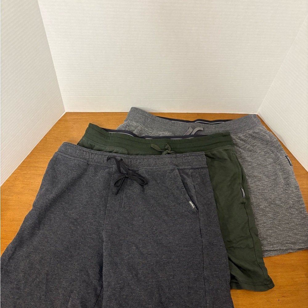 Eddie Bauer Men's Lounge Shorts elastic drawstring waist lot of 3 size L used